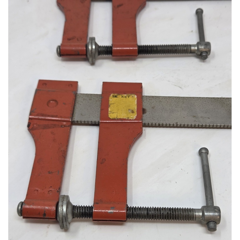 Vintage Stanley No H157 6 Inch Bar Clamps Pair Handyman USA Woodworking - Picture 5 of 9